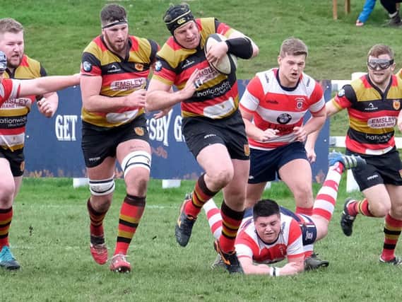 Andy Boyde and his Harrogate RUFC team-mates entertain Hull this weekend. Picture: Richard Bown