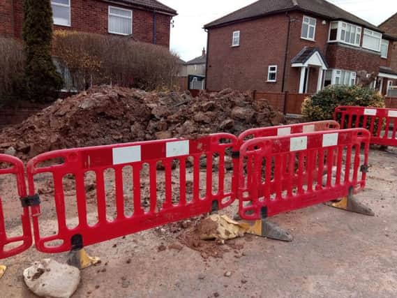 Diggers at work - The consquences of new housing developments in Harrogate are being felt in Kingsley Drive, in particular.