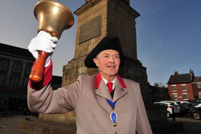 Keeping a great Ripon tradition going: bellman Geoffrey Johnson. Picture: Gerard Binks.