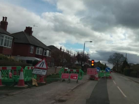 Harrogate's roadworks misery - This particular 'temporary' traffic control is located at Kingsley Road.