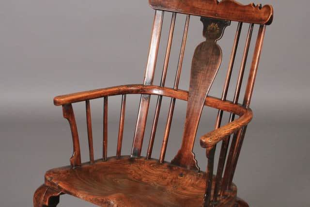 This Windsor chair sold for a hammer price of £8,000.