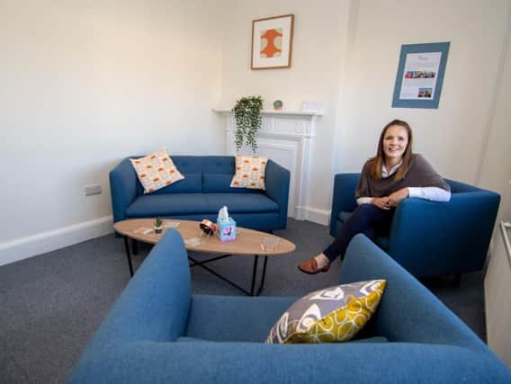 The executive director of Wellspring Therapy and Training, Emily Fullarton, at Wellspring House, the former St Andrew's vicarage on Starbeck High Street.