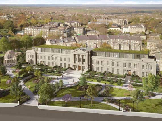 End of a dream - How the proposed luxury redevelopment of Harrogate's Crescent Gardens could have looked if it had gone ahead.