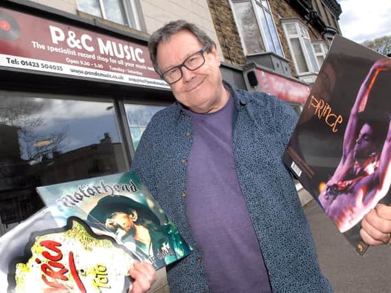 'No' to Record Store Day - Harrogate's P&C Music independent record shop owner Peter Robinson outside his shop at Devonshire Place. (1704183AM1)