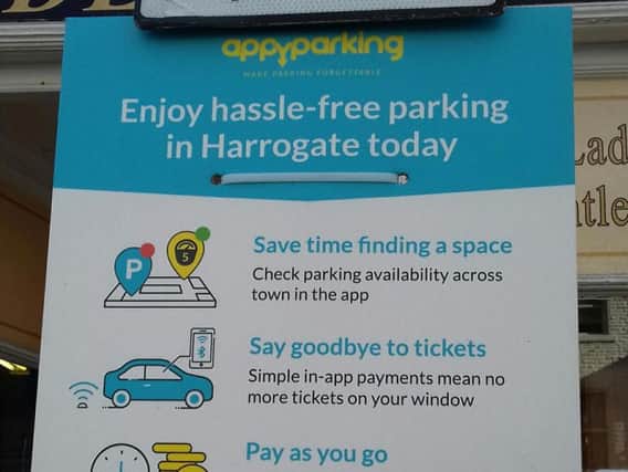 One of Harrogate's popular Appy Parking machines.