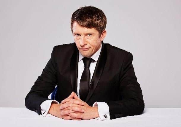Tom Walker as his journalist creation Jonathan Pie