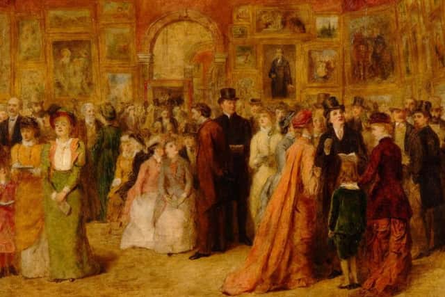 Part of 12m painting coming to Harrogate - William Powell Frith The Private View (at the Royal Academy), 1891