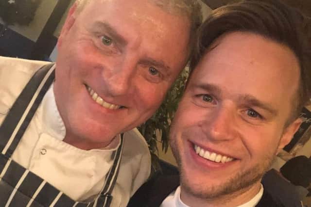 Chef Alistair with Olly Murs.
