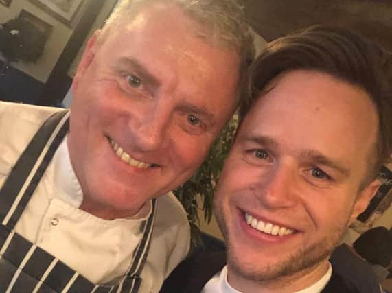 Chef Alistair with Olly Murs.