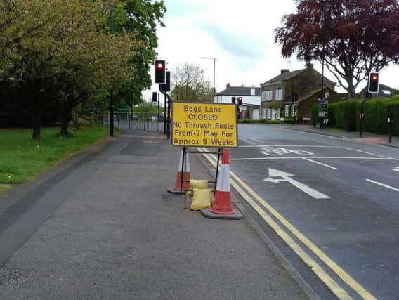 The sign spelling problems for Harrogate motorists.