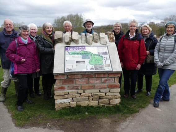 Members of the Hookstone and Stonefall Action Group (HASAG) with the new information board.