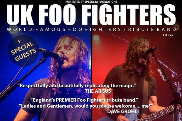 Part of the poster for the UK Foo Fighters big gig at Harrogate Theatre.