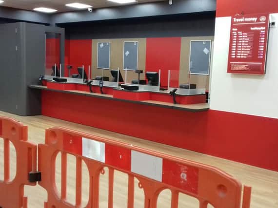 Inside Harrogate WHSmith - Work is nearly completed on the new central Post Office on the first floor of the stationery store at Victoria Shopping Centre.