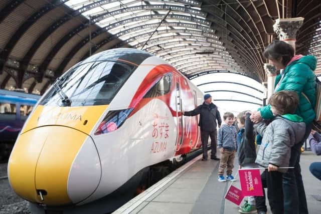 Boost for Harrogate - One of LNER's much-heralded, state-of-the-art Azuma trains.