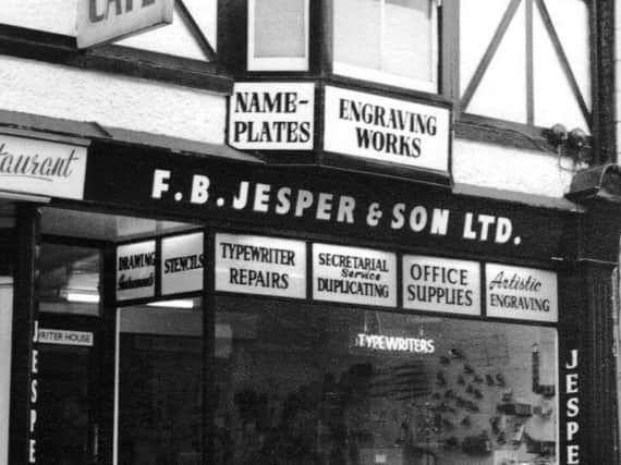Nostalgia - Jesper's stationery store in the 1960s on Oxford Street.