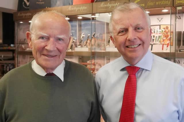 Two generations of a famous family firm - Father Charles and son Peter Jesper in their Oxford Street store in 2019.
