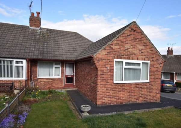 Manor Orchard: This two bedroom bungalow in a peaceful cul-de-sac in Knaresborough sold at auction for £170,000.