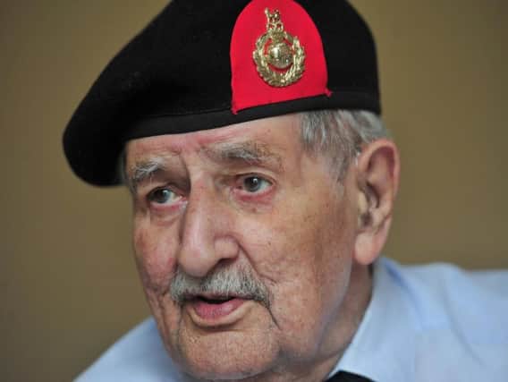 D-Day veteran John Rushton, 95, from Harrogate who returned to Normandy take part in the commemorations. (Picture by Gerard Binks)