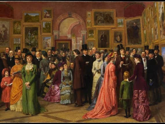 12 million painting on show in Harrogate this weekend - The Private View (at the Royal Academy) by William Powell Frith. (1883)