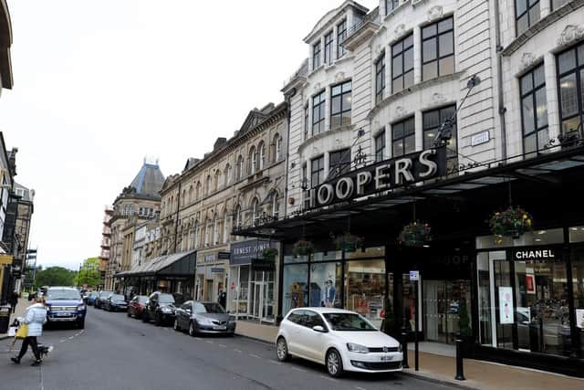 James Street, a key shopping street in Harrogate - but should there be more free parking in the town centre.