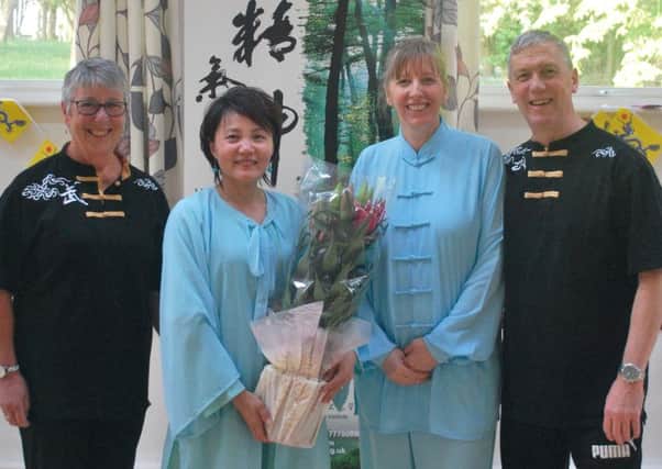 Tina Meadows, Master Faye Yip, Cindy Cressey and Tim Edwards at the event to celebrate World Tai Chi and Qigong Day.
