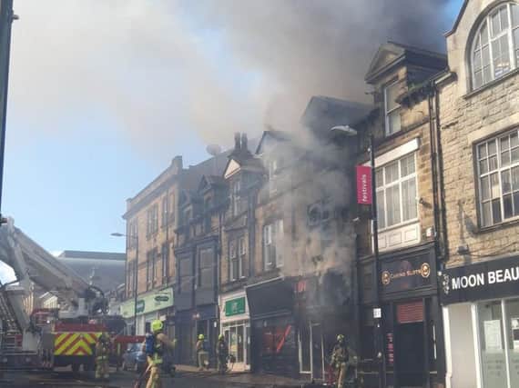 Harrogate Borough Council has confirmed that Station Parade will not reopen until 6pm after a major fire this morning.