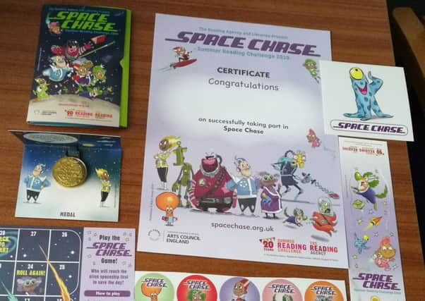 This summers Reading Challenge for children is called Space Chase.