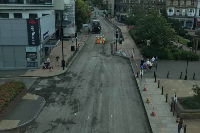Closed off: Harrogate's Station Parade.