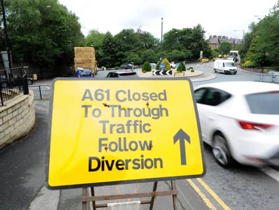 New road closure in Harrogate on the A61 Ripon Road. (Picture Gerard Binks)