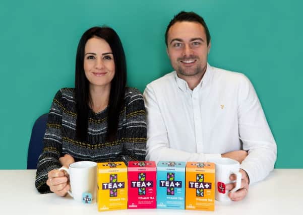 Jade and James Dawson, founders of Harrogate-based TEA+, which makes a range of vitamin-infused teas.