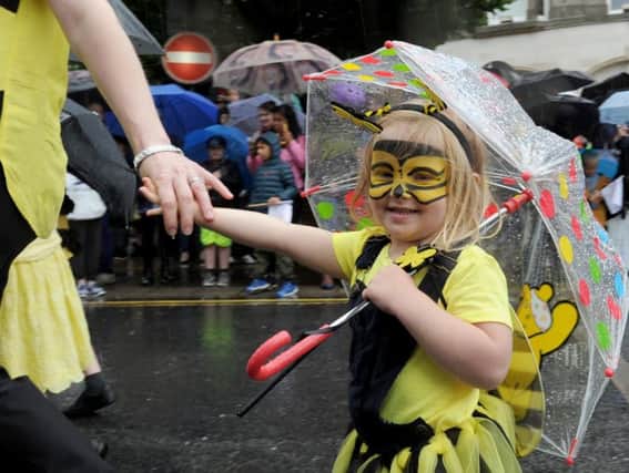 Appealing to all age groups - A youngster dressed as a little bee in the parade at Carnival in Harrogate recently presented by Harrogate International Festivals. (Picture Gerard Binks)