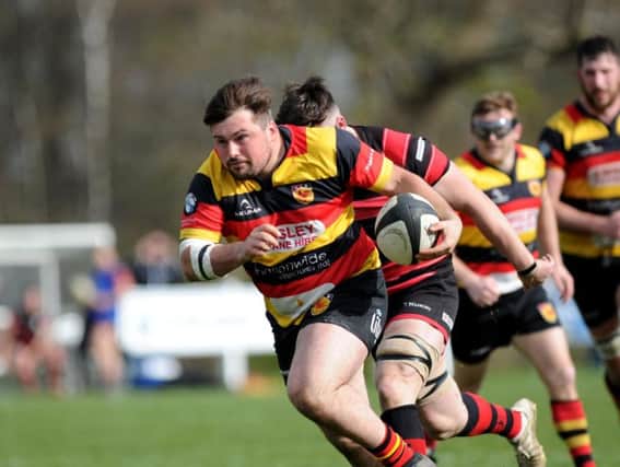 Charley Purkiss-McEndoo in action for Harrogate RUFC. Picture: Gerard Binks
