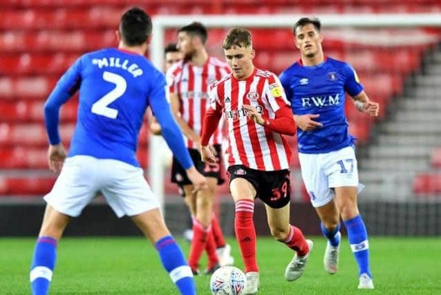 Jack Diamond in action for Sunderland against Carlisle United