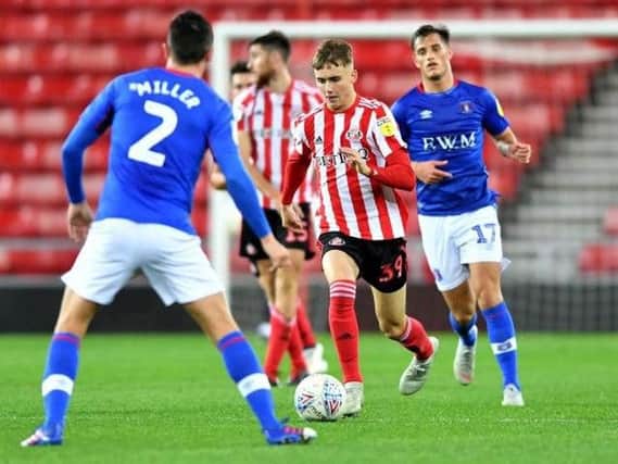 Jack Diamond in action for Sunderland against Carlisle United