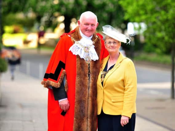 The Mayor of the Borough of Harrogate, Coun Stuart Martin, and Mayoress April Martin.