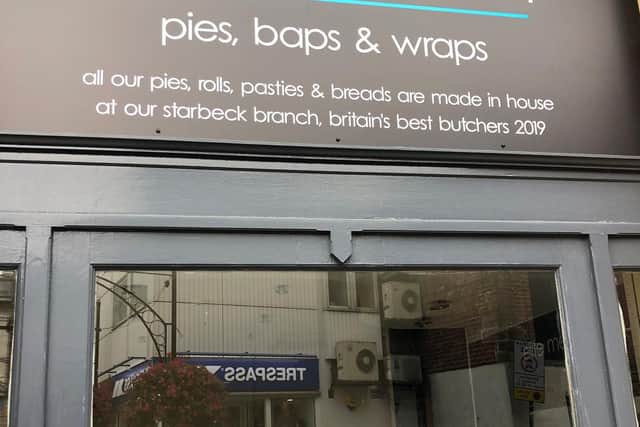 The window of the new pop-up takeaway at Victorian Shopping Centre in Harrogate.