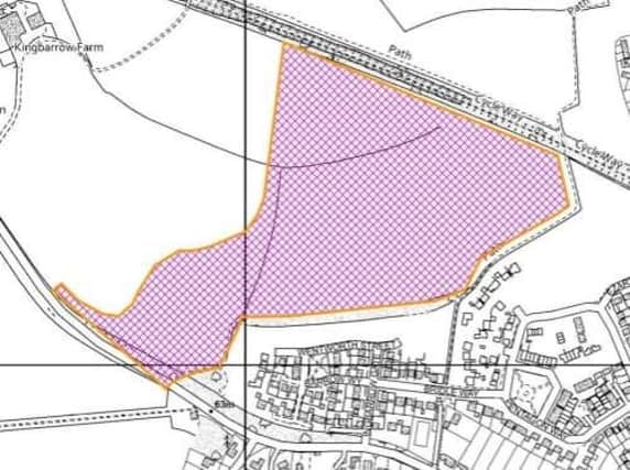 The proposed development which is on the edge of Wetherby, but falls within Harrogate district boundaries.