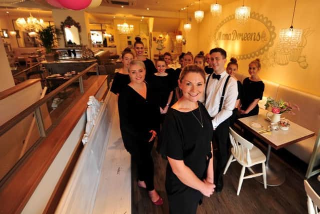 Co-owner Jessica Wyatt with her staff at the new Mama Doreen's Emporium. (Picture Gerard Binks)