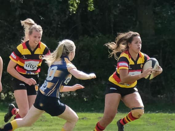 Harrogate RUFC Ladies kicked-off the 2019/20 with a 74-0 win. Picture: Richard Bown