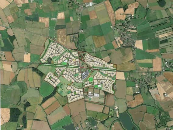 The plan for Maltilkn village, one of the developments proposed for Harrogate Borough Council's preferred area near Green Hammerton and Cattal.
