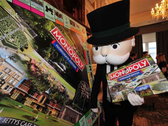Mr Monopoly at the launch of the brand new Harrogate edition of the game.