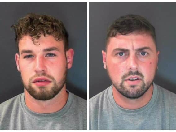 Jailed pair Ryan David O'Hanlan, left, and Christopher Paul Jackson, right, were involved in a mass brawl at the former Harrogate bar The Pit.