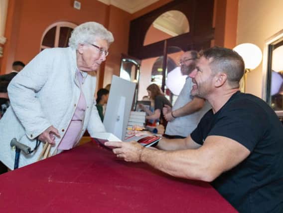 Steve Backshall and Chris Packham met fans at the Royal Hall on Saturday.