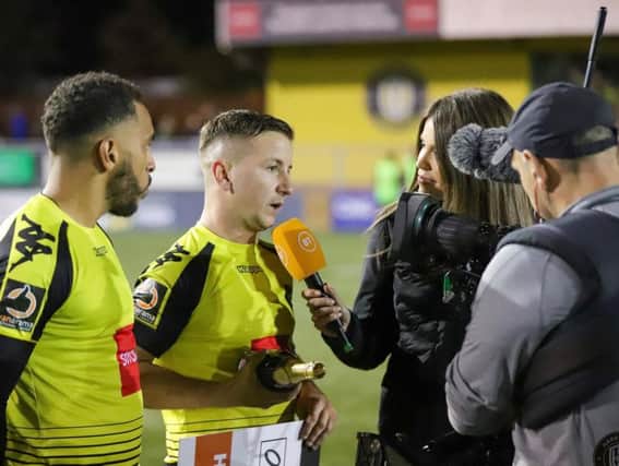 BT Sport cameras will return to broadcast live from Wetherby Road once again when Harrogate Town play Portsmouth in the FA Cup. Picture: Matt Kirkham