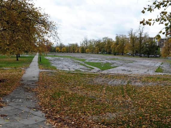 Water-logged, muddy and fenced off - The Stray in Harrogate this week. (Picture Gerard Binks)