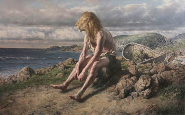 Paul Reid's Stranded on the Island of Circe, Oil on canvas, 2014.