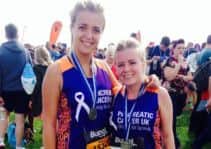Zoe Simpson and Holly Gadd from Ripon, both aged 24 ran for Pancreatic Cancer UK in memory of Zoe's Grandfather, John Strothard from Tadcaster (s).