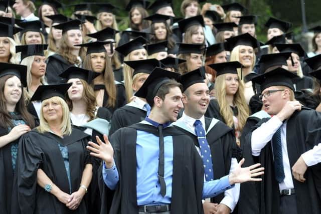 The congregating Graduates. Pic Richard Ponter 142930c
