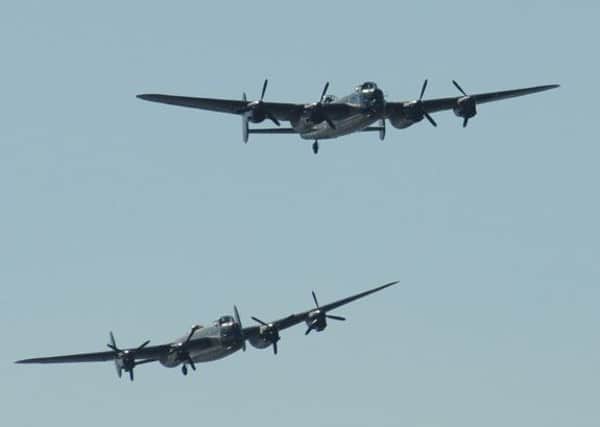 Fly past of the only two airworthy Lancaster bombers in the world.