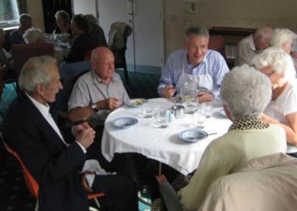 Andrew Jones working with older people in Harrogate.